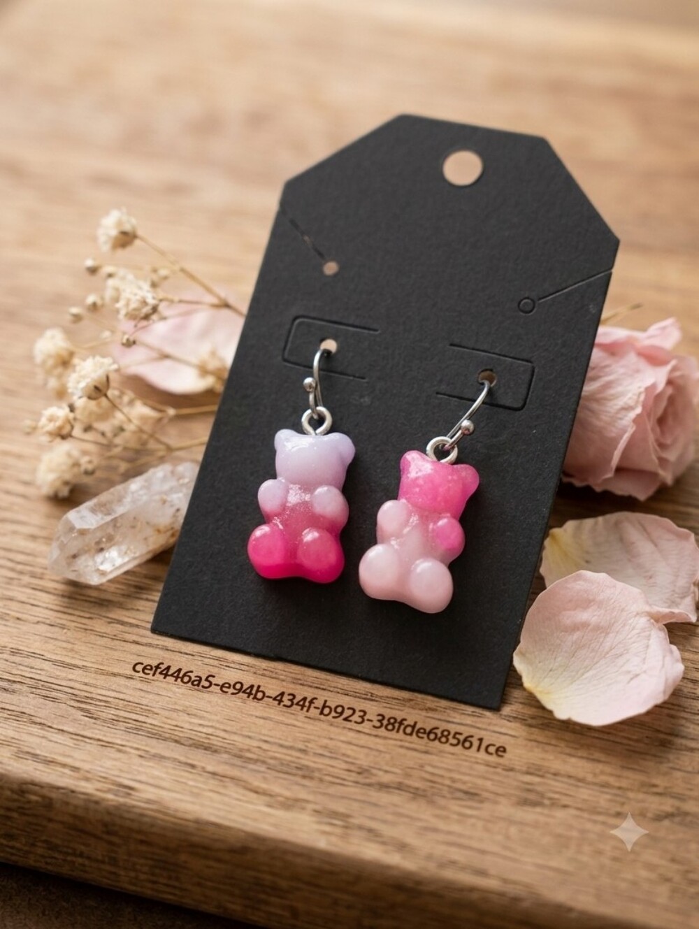 Pink Ombre Gummy Bear Drop Earrings - Women Jewelry